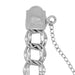 Sterling Silver 1960's Vintage Double Circle Curb Chain Link Charm Bracelet - 7 Inches