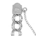 Sterling Silver 1960's Vintage Double Circle Curb Chain Link Charm Bracelet - 7 Inches