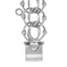 Sterling Silver 1960's Vintage Wide Woven Beaded Link Charm Bracelet - 7.25 Inches