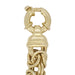 Heavy Vintage 12mm Wide Byzantine Link Bracelet in 14K Yellow Gold over 925 Sterling Silver - 7.5 Inches - Made in Italy