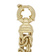 Heavy Vintage 12mm Wide Byzantine Link Bracelet in 14K Yellow Gold over 925 Sterling Silver - 7.5 Inches - Made in Italy