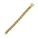 Heavy Vintage 12mm Wide Byzantine Link Bracelet in 14K Yellow Gold over 925 Sterling Silver - 7.5 Inches - Made in Italy