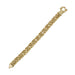 Heavy Vintage 12mm Wide Byzantine Link Bracelet in 14K Yellow Gold over 925 Sterling Silver - 7.5 Inches - Made in Italy