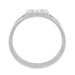 Baxter Sterling Silver Antique Style Victorian Starburst Diamond Wide Wedding Ring - 7.4mm Wide