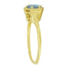 Art Deco Filigree Hexagonal 3/4 Carat Aquamarine Engagement Ring in 14K Yellow Gold