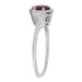 Art Deco Antique Style Filigree Hexagonal 1.20 Carat Rhodolite Garnet Engagement Ring in 14K White Gold