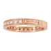 Art Deco Rose Gold Engraved Wheat Diamond Eternity Wedding Band
