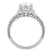 Belnord Art Deco Filigree Diamond Wheat Engraved Engagement Ring Semimount in Platinum
