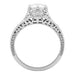 Art Deco Belnord Filigree Diamond Engagement Ring in 18 Karat White Gold