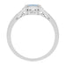 Art Deco Filigree Aquamarine and Diamond Engagement Ring in White Gold - 18K or 14K