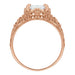 Rose Gold 4 Carat Emerald Cut Lab Grown Diamond Edwardian Solitaire Engagement Ring