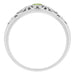 Filigree Scroll Edwardian Peridot Ring in 14 Karat White Gold