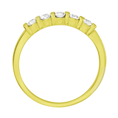 1980's Channel Set Diamonds Wedding Band in 14K or 18K Yellow Gold - alternate view