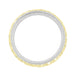 Art Deco Mixed Metals Millgrain Edge Hand Engraved Wheat Wedding Ring in 14 Karat Two Tone White and Yellow Gold - 4mm Wide