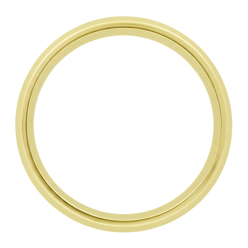 Mens 1960's Vintage Style Double Milgrain Center Wedding Band in Yellow Gold - 6mm - Item: R1263Y10 - Image: 5