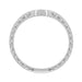 Royal Crown Curved Diamond Engraved Wedding Band in 14K or 18K White Gold
