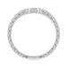 Royal Crown Curved Diamond Engraved Wedding Band in 14K or 18K White Gold