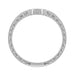 Royal Crown Curved Diamond Wedding Band in Platinum
