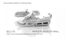 Snowmobile Cufflinks in Sterling Silver
