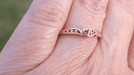 Snuggling Hearts Filigree Promise Ring in 14 Karat Rose Gold