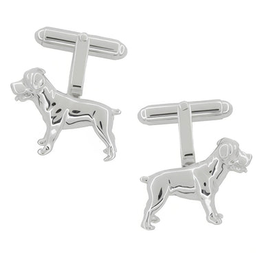 Rottweiler Dog Cufflinks in Sterling Silver