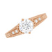 Rose Gold 1920's Design Art Deco Scroll Wave Filigree Diamond Engagement Ring
