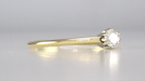 Vintage 1960's Old European Cut Solitaire Diamond Engagement Ring in 14K Two Tone Gold | 0.18 Carat