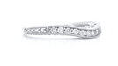 Art Deco Curved Filigree and Wheat Engraved Diamond Wedding Band in Platinum