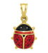 Small Enameled Ladybug Vintage Style Charm in 14 Karat Gold