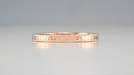Art Deco Engraved Wheat Wedding Band in 14 Karat Rose ( Pink ) Gold