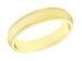 18 Karat Yellow Gold Vintage Style 4mm Wide Millgrain Edge Domed Wedding Band