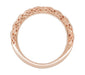 Rose Gold Edwardian Filigree Flowing Scrolls Wedding Band