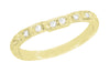 Matching wr155y wedding band for Vintage Inspired Art Deco 18K Yellow Gold Blue Sapphire and Diamonds Engagement Ring