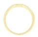 Vintage Style Art Deco Yellow Gold Carved Contoured Diamond Wedding Band