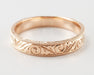 Men's Art Deco Scrolls Engraved Wedding Band in 14 Karat Rose Gold