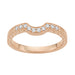 14K Rose Gold Royal Crown Hugger Diamond Wedding Band