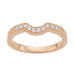 14K Rose Gold Royal Crown Hugger Diamond Wedding Band