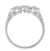 Side View of Platinum 1950s Vintage Retro Moderne Galaxy Diamond Wedding Ring - WR481P
