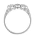 Side Filigree on White Sapphire Vintage Wedding Ring Circa 1950s in White Gold - WR481WS