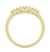 Yellow Gold 1950's Retro Modern Filigree 5 Diamond Wedding Band