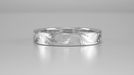 Hand Carved Leaves & Scrolls 5mm Wide Western Platinum Vintage Style Wedding Ring