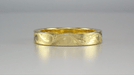 Western Hand Engraved Scrolls & Leaves Antique Style Wedding Band in Yellow Gold - 5mm Wide