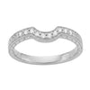 Matching wr460w1d wedding band for Art Deco Royal Crown Antique Style 1 Carat Morganite Engraved Engagement Ring in 18 Karat White Gold