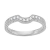 Matching wr460w1d wedding band for Art Deco Royal Crown Antique Style 1 Carat Morganite Engraved Engagement Ring in 18 Karat White Gold