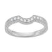 Royal Crown Curved Diamond Wedding Band in White Gold - 14K or 18K