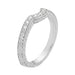 Royal Crown Curved Diamond Wedding Band in White Gold - 14K or 18K