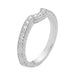 Royal Crown Curved Diamond Wedding Band in White Gold - 14K or 18K