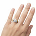 Lucky Clover Vintage 1950s Mixed Metals Yellow & White Gold Diamond Wedding & Engagement Ring Set