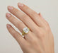 4 Carat Lab Grown Emerald Cut Diamond Solitaire Edwardian Filigree Vintage Style Engagement Ring in Yellow Gold