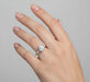 Art Deco 3/4 Carat Antique Style Engraved Crown Engagement Ring in 18 Karat White Gold